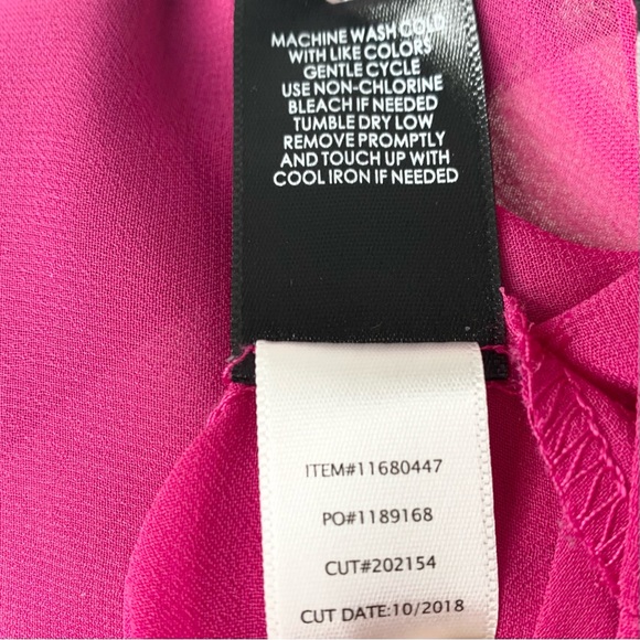 Torrid Size 0 Women’s Pink Sheer Layered Tank with Diagonal Stripes - Picture 6 of 6